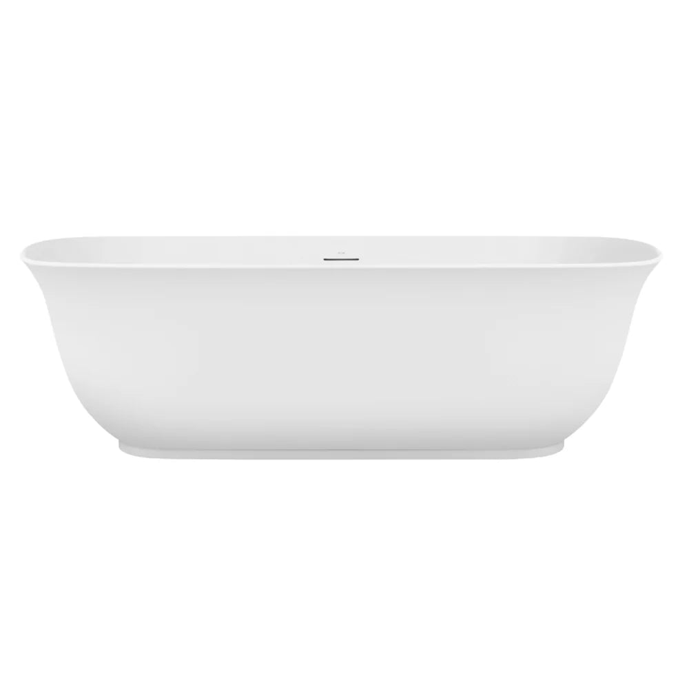 Decina Lola Freestanding Bath White Gloss Intergrated Overflow Curved Silhouette