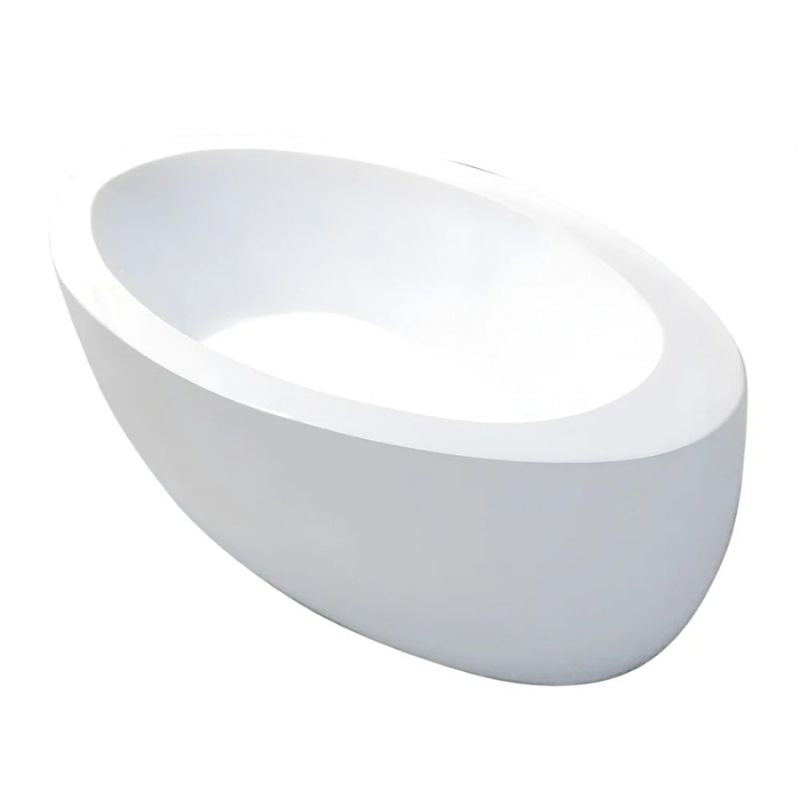 Broadway Aplauso Freestanding Bath Gloss White Oval