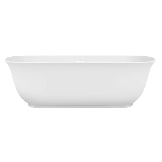 Decina Lola Freestanding Bath White Gloss Intergrated Overflow Curved Silhouette 