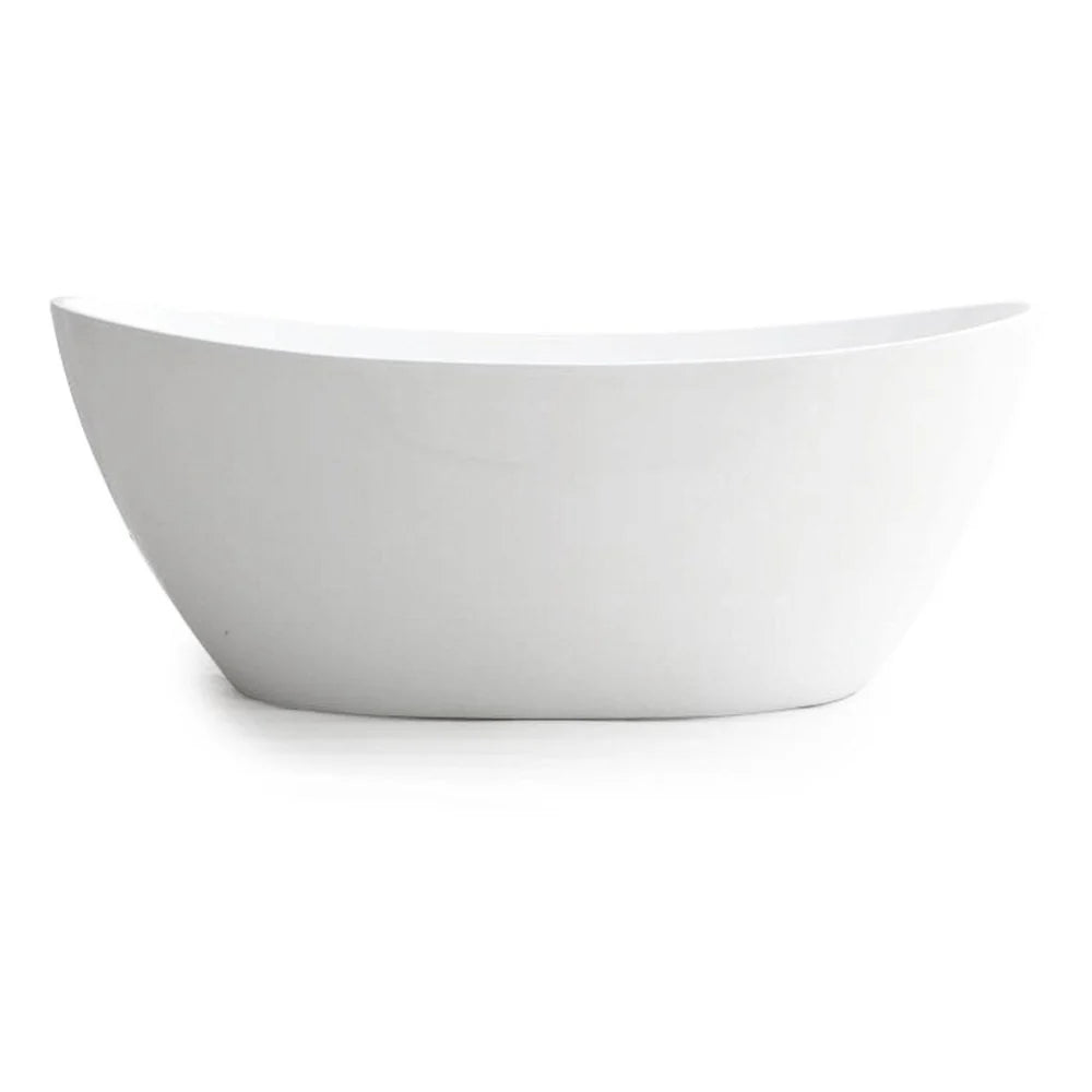 Poseidon Evie Freestanding Bath Gloss White Curved