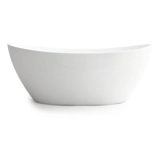 Poseidon Evie Freestanding Bath Gloss White Curved